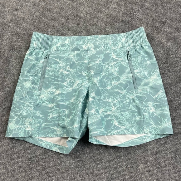 COLUMBIA Women’s PFG Tidal II Storm Contour Fish Shorts size: Small 5” inseam - Picture 1 of 10
